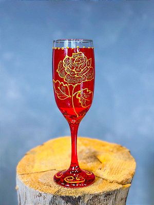 Taça de pomba gira - vermelha com rosa