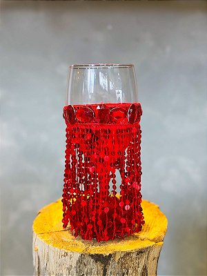 Taça luxo Pomba Gira vermelho