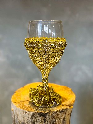 Taça luxo dourado