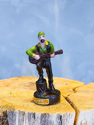 Imagem cigano verde em resina 10cm