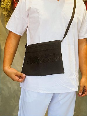 Bolsinha Cambone/médium com ziper preto