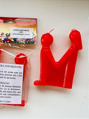 Vela de magia - Chora nos meus pés vermelha