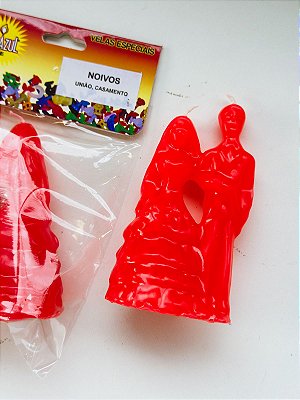 Vela de magia - Noivos vermelho