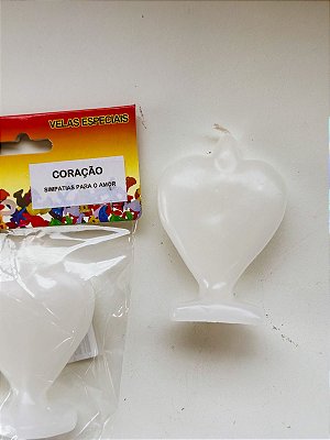 Vela de magia - Coração Branco