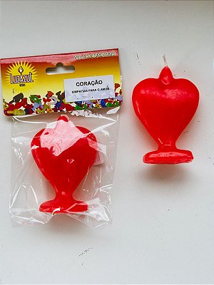 Vela de magia - Coração Vermelho