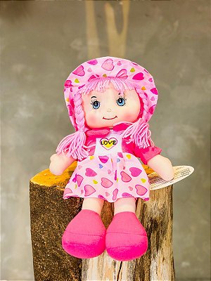 Boneca de Pano rosa para Erê