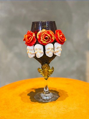 Taça luxo com caveira para pomba gira