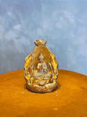 incensário Cascata Buda dourado