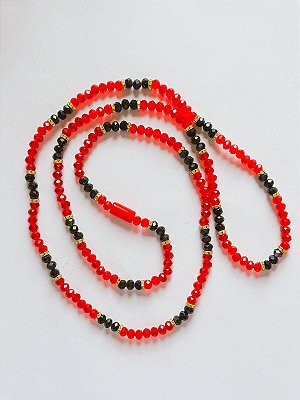 Guia de cristal Vermelha e preta