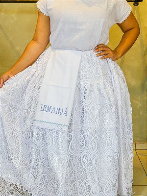 Pano de bater cabeça personalizado - Iemanjá azul