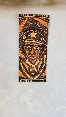 Quadro em madeira de cangaceiro - 50cm