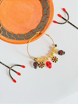 Pulseira bracelete para Pomba gira caveiras