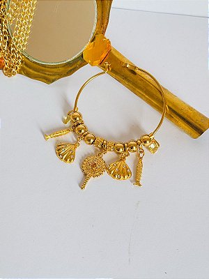 Pulseira bracelete folheado de Oxum