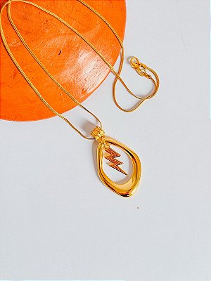 Colar folheado raio de Iansã