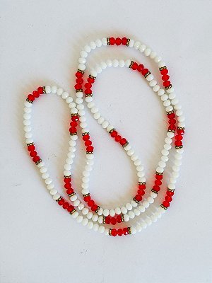 Guia de Cristal branca e vermelha