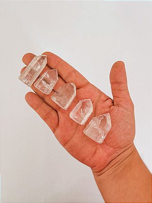 Ponta de Quartzo cristal Translúcido até 40g