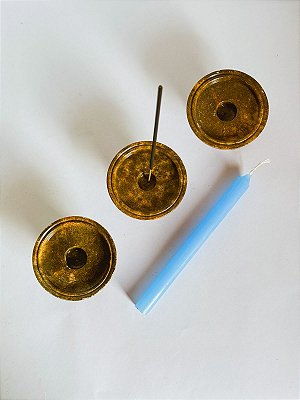 2 em 1 suporte para vela + incenso de pedra sabão