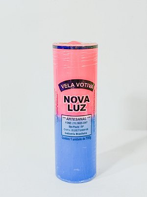 Vela de 14 dias - Azul e rosa