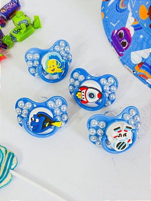 Chupeta azul para Erê menino personalizada
