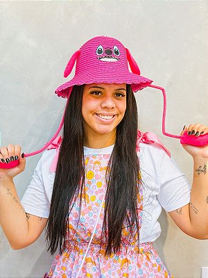 Chapéu Rosa com Orelhinhas Interativas para Erê