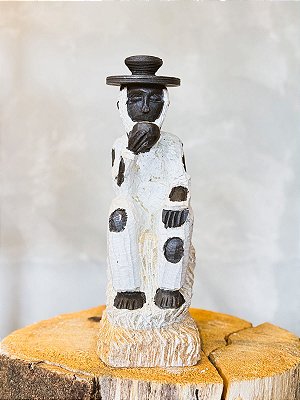 Imagem Preto Velho em pedra sabão - 25cm