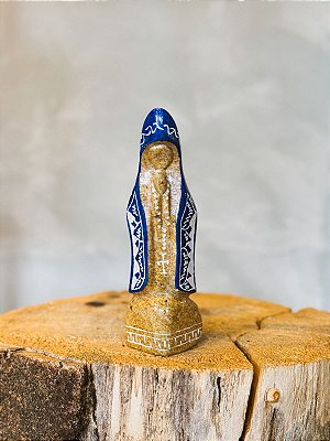 Imagem N. senhora da aparecida em pedra sabão M 15cm