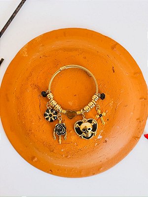 Pulseira bracelete para Pomba gira rosa Caveira