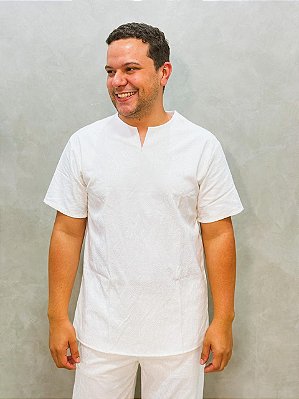 Conjunto de Jacquard branco off-white