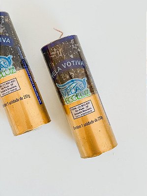 Vela de 7 dias - Dourada e preto especial