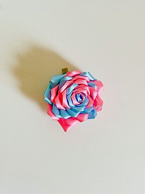 Rosa para cabelo - Azul e rosa