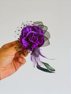 Rosa para cabelo luxo - roxa e preta