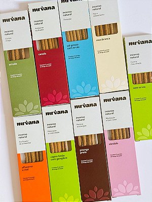 Kit Incensos Nirvana 9 aromas – Limpeza, Proteção e Harmonia