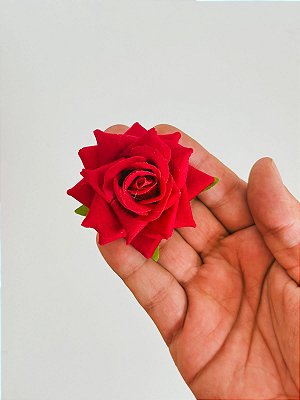 Rosa para cabelo luxo P