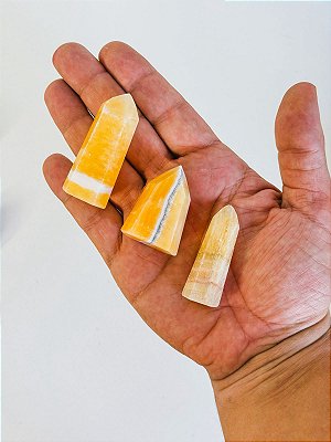 Ponta de Calcita Amarela P - realizações e brilho pessoal