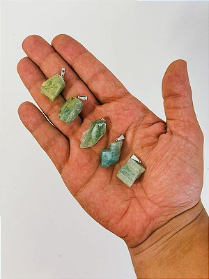 Pingente de Água marinha bruto - Sabedoria e Comunicação