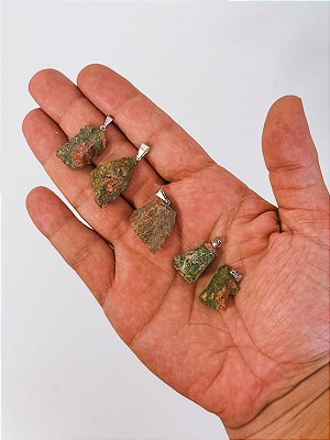 Pingente de Unakita bruto- Visão e espiritualidade