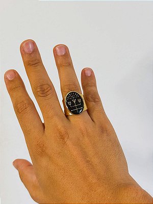 Anel Exu Tranca Rua Das Almas - Oval Preto