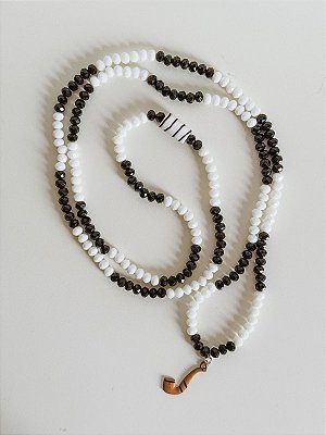 Guia de cristal de Preto Velho com Pingente