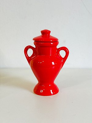 Quartinha de louça Vermelho 15cm c/ asa