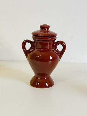 Quartinha de louça Marrom 15cm c/ asa