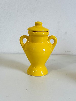 Quartinha de louça Amarela 15cm c/ asa