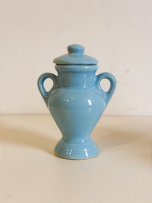 Quartinha de louça Azul claro 15cm c/ asa