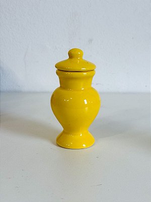 Mini Quartinha de louça Amarelo 10cm s/ asa