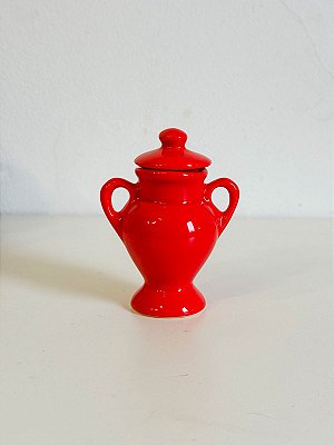 Mini Quartinha de louça Vermelho 10cm c/ asa