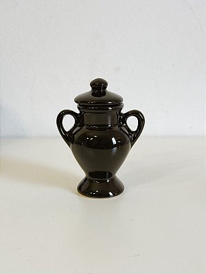 Mini Quartinha de louça Preto 10cm c/ asa