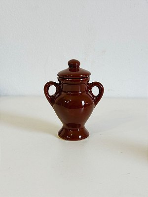 Mini Quartinha de louça Marrom 10cm c/ asa