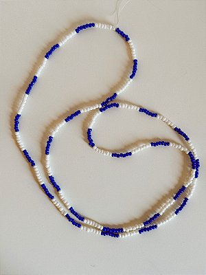 Guia de Miçangas - Azul escuro e branco