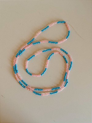 Guia de miçangas - Azul e rosa
