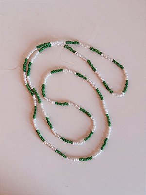 Guia de miçangas - Verde e branco