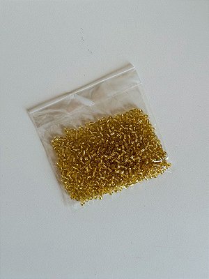 Pacote de Miçanga 50g - Amarelo mel cristal